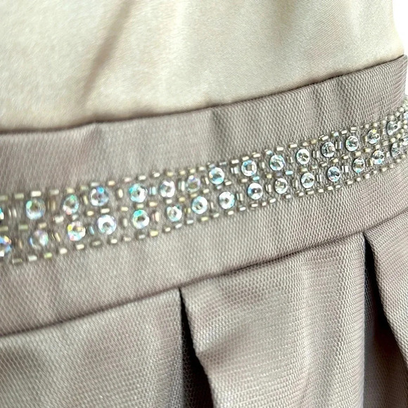 NWT David's Bridal Champagne One Shoulder Party Dress Sz 4 - Picture 3 of 7